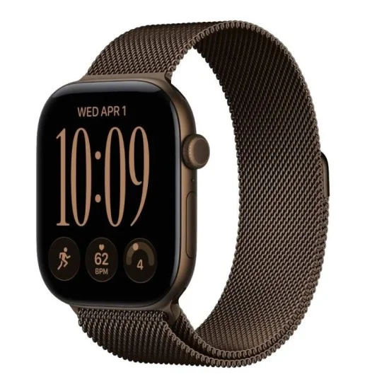 Apple Watch Series 12 GPS + Cellular 46mm Dark Bronze Aluminium Case with Dark Bronze Milanese Loop - M/L
